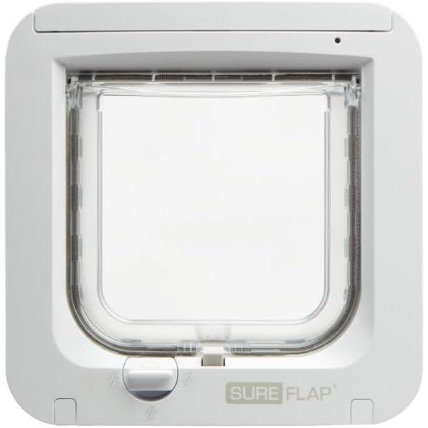 image:imageSureFlap  Sure Petcare Microchip Cat Flap White Scans Pets ID on Entry Check Your Cats SizeFlap Opening is 4 34 H by 5 58 W