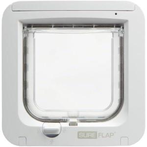 SureFlap – Sure Petcare Microchip Cat Flap, White, Scans Pet’s ID on Entry, Check Your Cat’s Size,Flap Opening is 4 3/4” (H) by 5 5/8” (W)